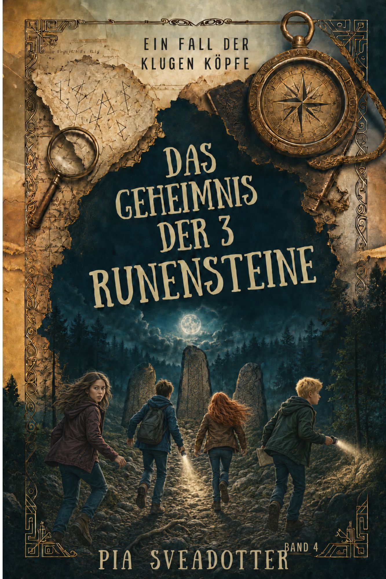 Cover: Das Geheimnis der drei Runensteine von Pia Sveadotter